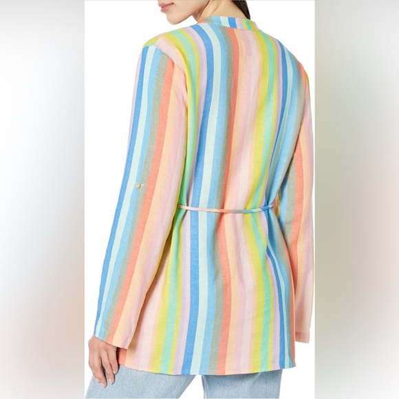 GAP Linen Maternity Striped Button-Up Top Size L - Picture 8 of 8